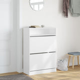 vidaXL Schoenenkast met 2 klaplades 80x34x116 cm wit