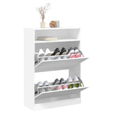 vidaXL Schoenenkast met 2 klaplades 80x34x116 cm wit
