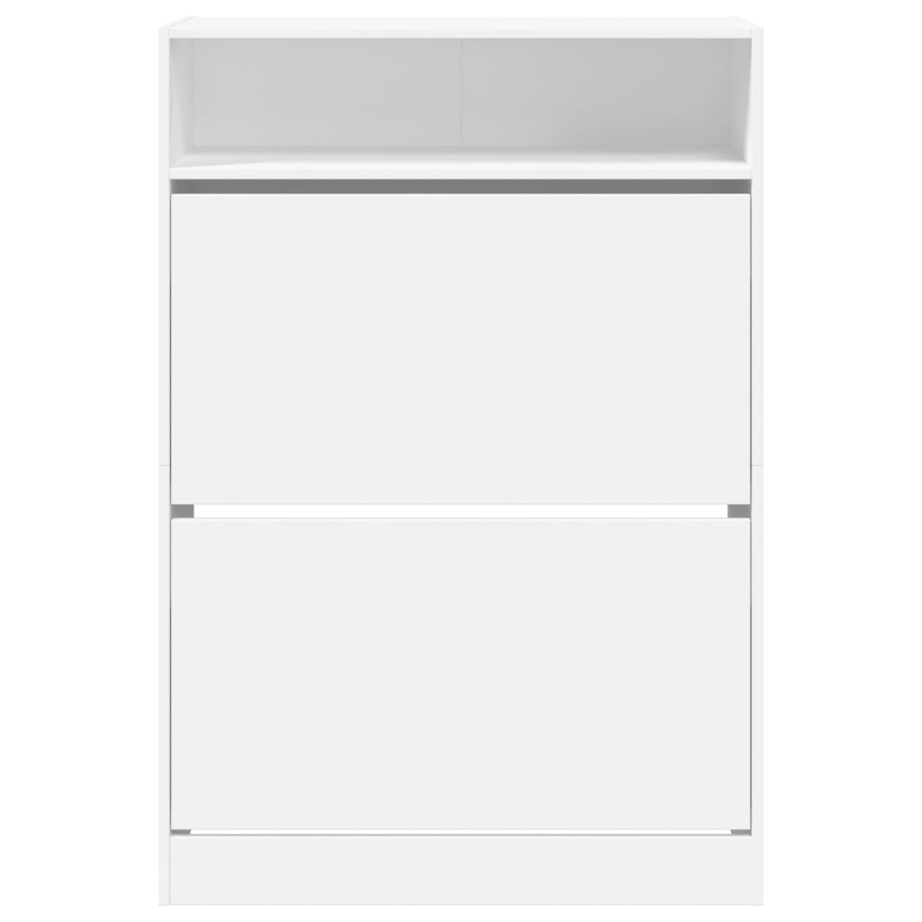 vidaXL Schoenenkast met 2 klaplades 80x34x116 cm wit