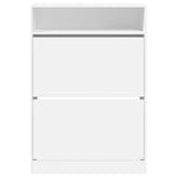 vidaXL Schoenenkast met 2 klaplades 80x34x116 cm wit
