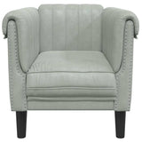 vidaXL Armchair velvet light grey