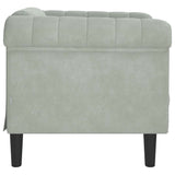 vidaXL Armchair velvet light grey