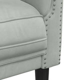 vidaXL Armchair velvet light grey