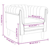 vidaXL Armchair velvet light grey