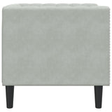 vidaXL Fauteuil Chesterfield-stijl fluweel lichtgrijs