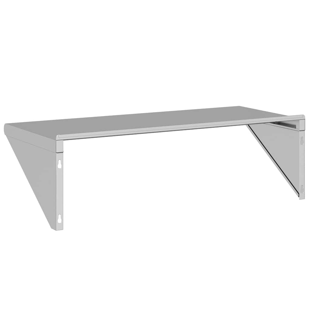 vidaXL Wandschap 100x45x31 cm roestvrijstaal zilverkleurig