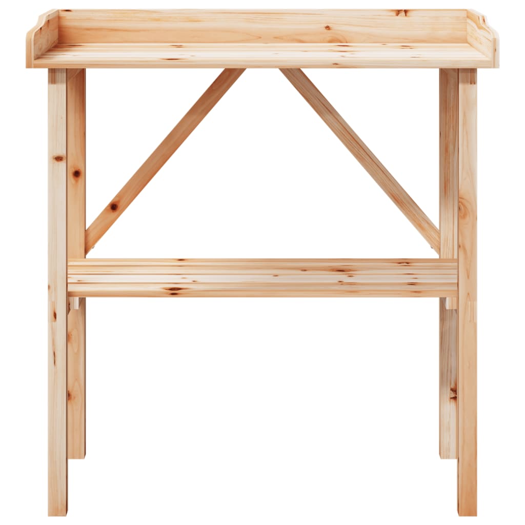 vidaXL Plantentafel met schap 78x38x82,5 cm massief vurenhout