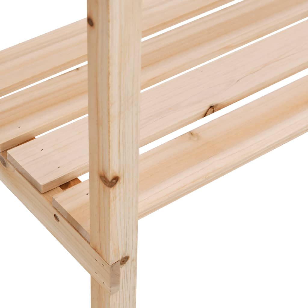vidaXL Plantentafel met schap 78x38x82,5 cm massief vurenhout