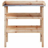vidaXL Plantentafel met schappen 78x38x82,5 cm massief vurenhout