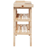 vidaXL Plantentafel met schappen 78x38x82,5 cm massief vurenhout