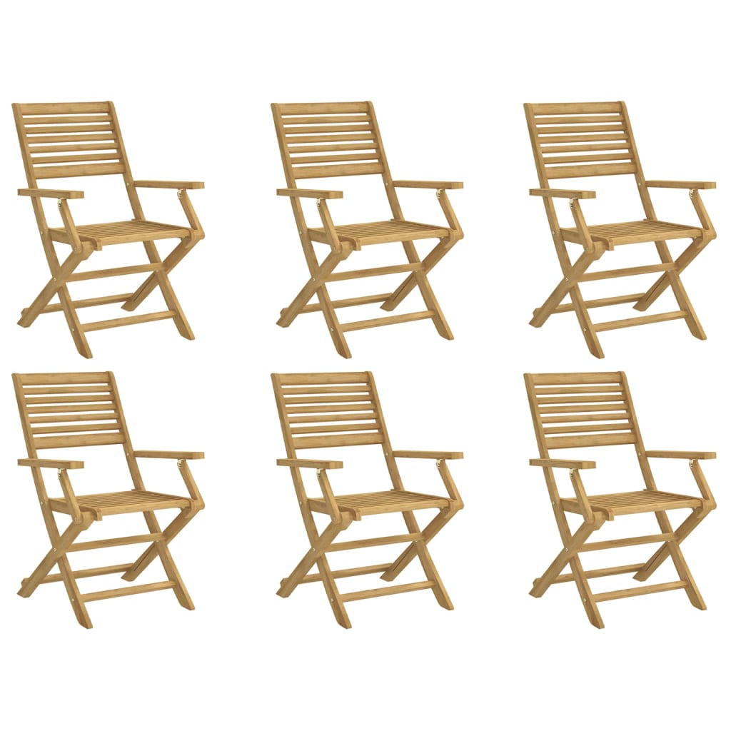 vidaXL Tuinstoelen 6 st inklapbaar 54,5x61,5x86,5 cm acaciahout