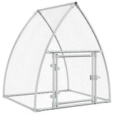 vidaXL Chicken Coop 100x105x120 cm Galvanized Steel Silver