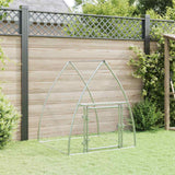vidaXL Chicken Coop 100x105x120 cm Galvanized Steel Silver
