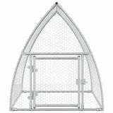 vidaXL Chicken Coop 100x105x120 cm Galvanized Steel Silver