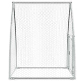 vidaXL Chicken Coop 100x105x120 cm Galvanized Steel Silver