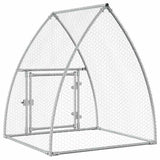 vidaXL Chicken Coop 100x105x120 cm Galvanized Steel Silver
