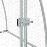 vidaXL Chicken Coop 100x105x120 cm Galvanized Steel Silver