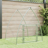 vidaXL Chicken Coop 100x105x120 cm Galvanized Steel Silver
