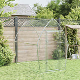 vidaXL Chicken Coop 200x105x182 cm Galvanized Steel Silver