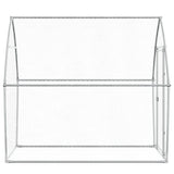 vidaXL Chicken Coop 200x105x182 cm Galvanized Steel Silver