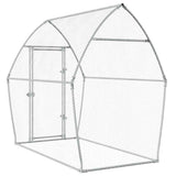 vidaXL Chicken Coop 200x105x182 cm Galvanized Steel Silver
