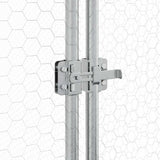 vidaXL Chicken Coop 200x105x182 cm Galvanized Steel Silver
