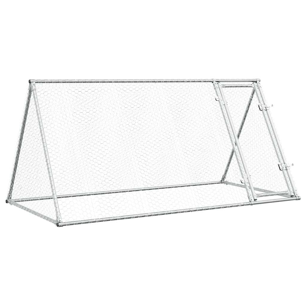 vidaXL Kippenhok 200x105x91 cm gegalvaniseerd staal zilverkleurig