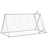 vidaXL Kippenhok 200x105x91 cm gegalvaniseerd staal zilverkleurig