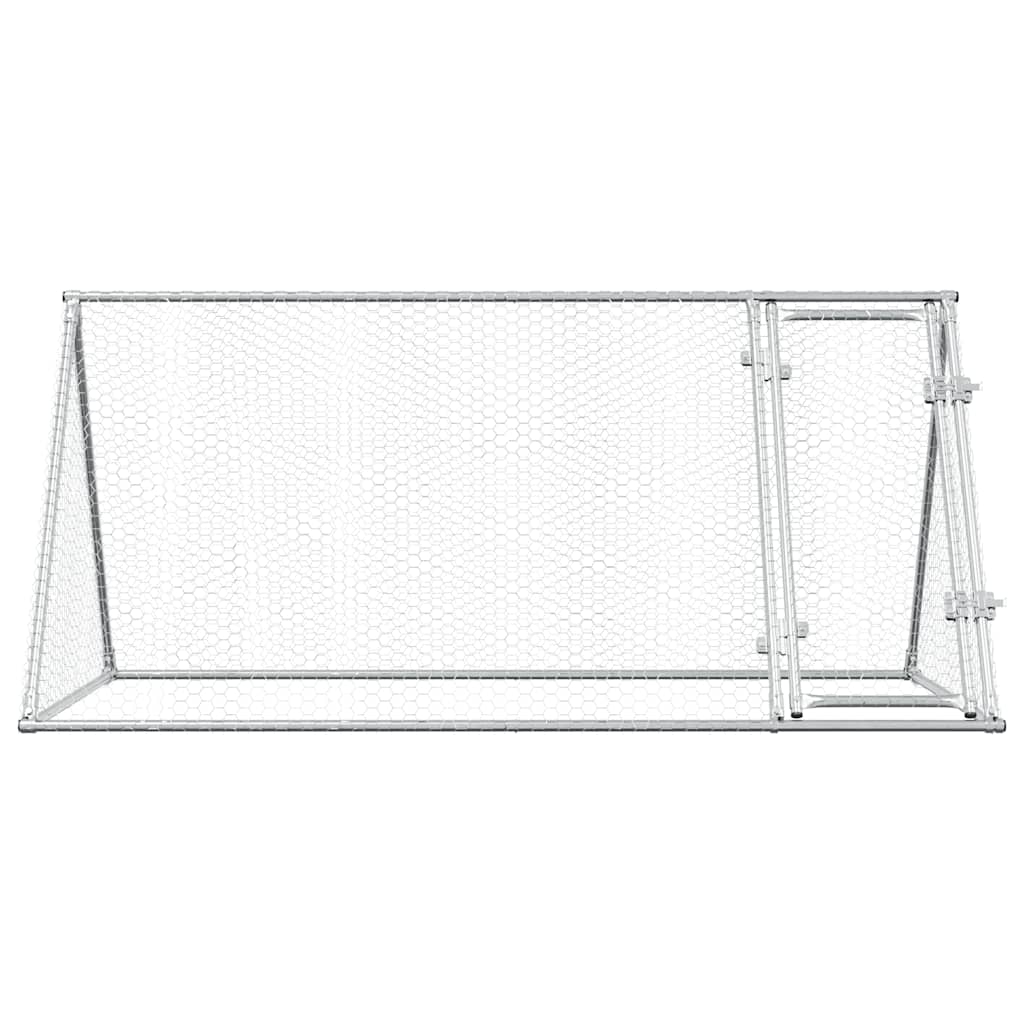 vidaXL Kippenhok 200x105x91 cm gegalvaniseerd staal zilverkleurig