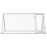 vidaXL Kippenhok 200x105x91 cm gegalvaniseerd staal zilverkleurig