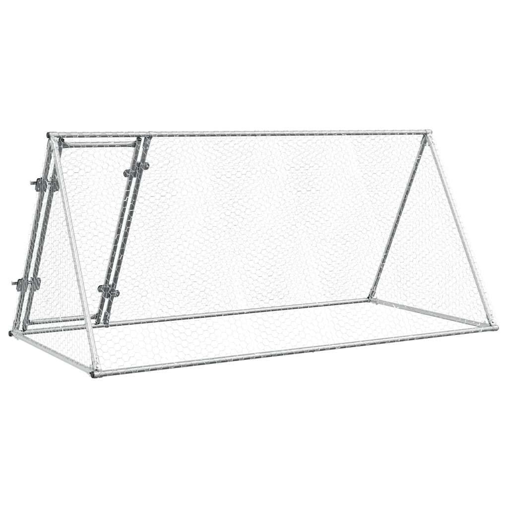 vidaXL Kippenhok 200x105x91 cm gegalvaniseerd staal zilverkleurig