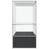 vidaXL Volière 210,5x107x212 m staal zilverkleurig
