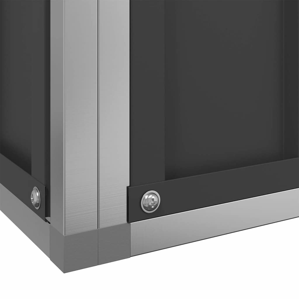 vidaXL Volière met verlengstuk zilver 416x203x216 cm staal