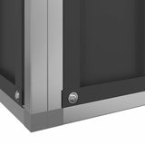 vidaXL Volière met verlengstuk zilver 416x203x216 cm staal
