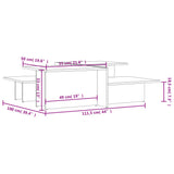 vidaXL Salontafels 2 st bewerkt hout wit