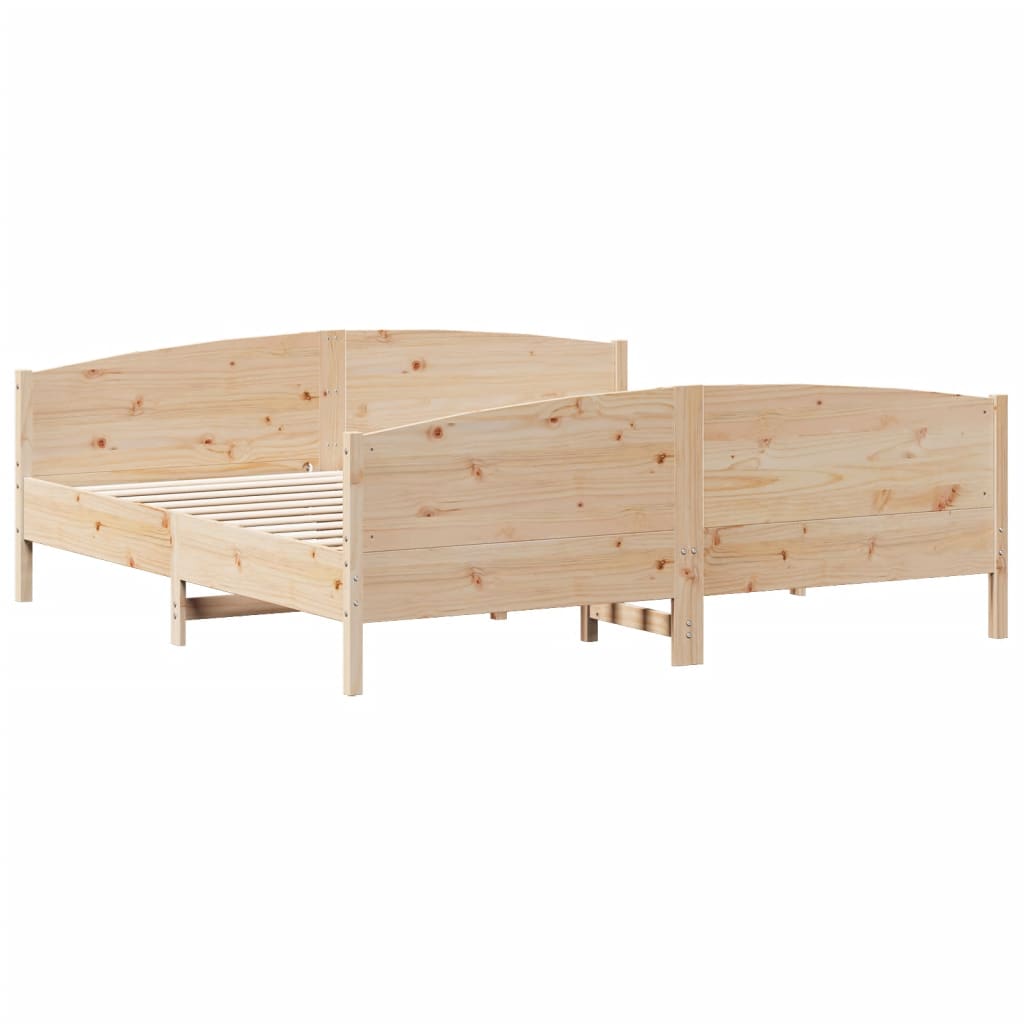 vidaXL Bedframe zonder matras massief grenenhout 200x200 cm
