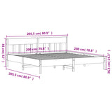 vidaXL Bedframe zonder matras massief grenenhout 200x200 cm