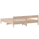 vidaXL Bedframe zonder matras massief grenenhout 200x200 cm