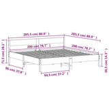 vidaXL Bedframe zonder matras massief grenenhout 200x200 cm
