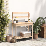 vidaXL Oppottafel met spoelbak 147,5x44x139,5 cm massief vurenhout