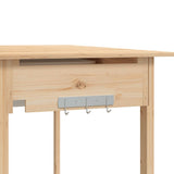 vidaXL Oppottafel met spoelbak 147,5x44x139,5 cm massief vurenhout