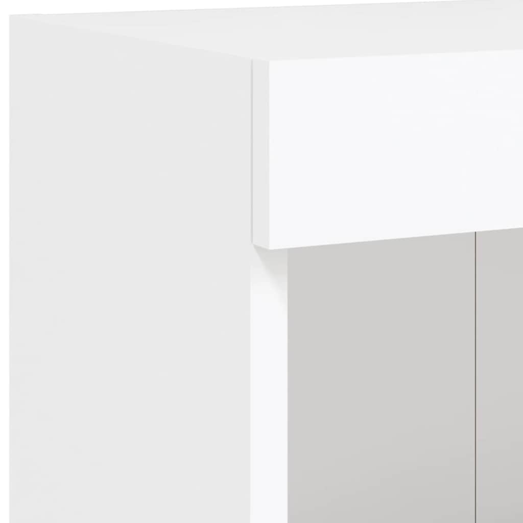 vidaXL 5-delige Tv-wandmeubelset met LED-verlichting bewerkt hout wit