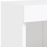 vidaXL 5-delige Tv-wandmeubelset met LED-verlichting bewerkt hout wit