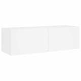 vidaXL 5-delige tv-wandmeubelset met LED-verlichting wit