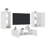 vidaXL 3-delige tv-wandmeubelset met LED-verlichting wit