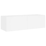 vidaXL 4-delige tv-wandmeubelset met LED-verlichting wit