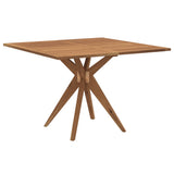 vidaXL Garden Table Square 110x110x75 cm Solid Acacia Wood
