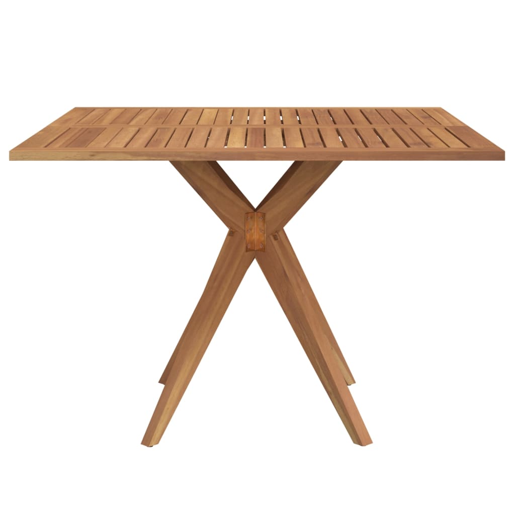 vidaXL Garden Table Square 110x110x75 cm Solid Acacia Wood