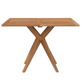 vidaXL Garden Table Square 110x110x75 cm Solid Acacia Wood