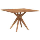 vidaXL Garden Table Square 110x110x75 cm Solid Acacia Wood